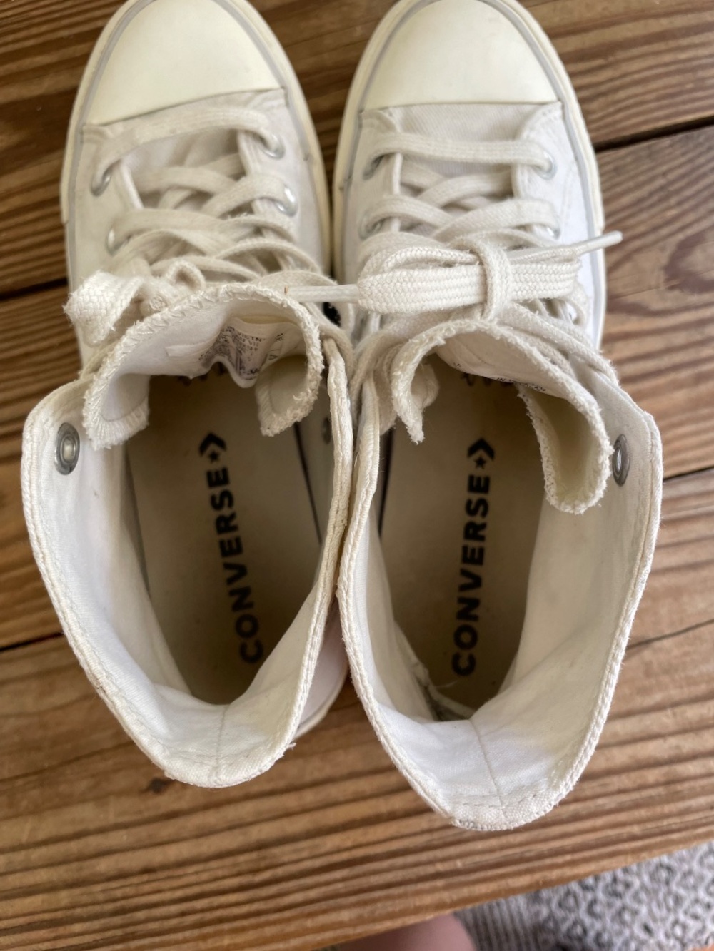 Converse All Stars | White Platform High tops size 7.5 - Picture 9 of 16